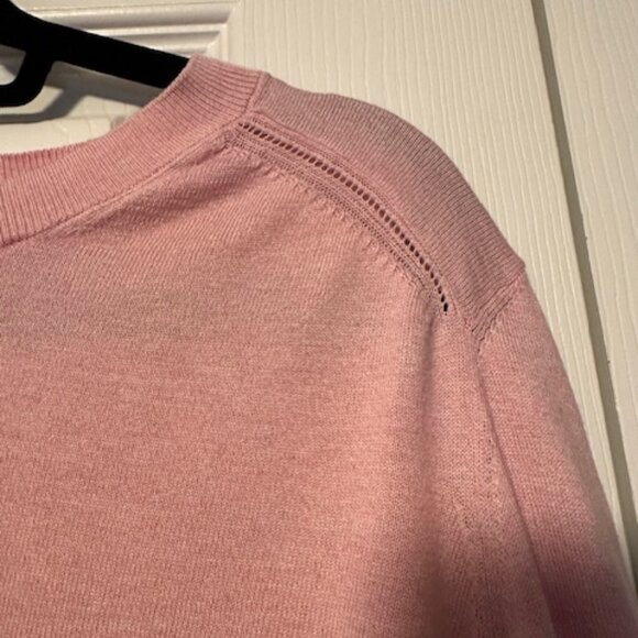 Banana Republic Pink Silk Cotton Crew Neck Sweater - Picture 2 of 5
